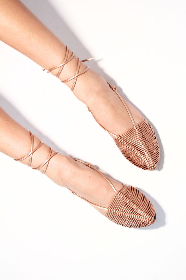 Ovye golden sandals