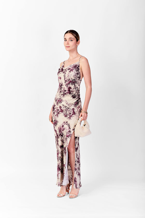 Vicolo Wine Voyage Dress
