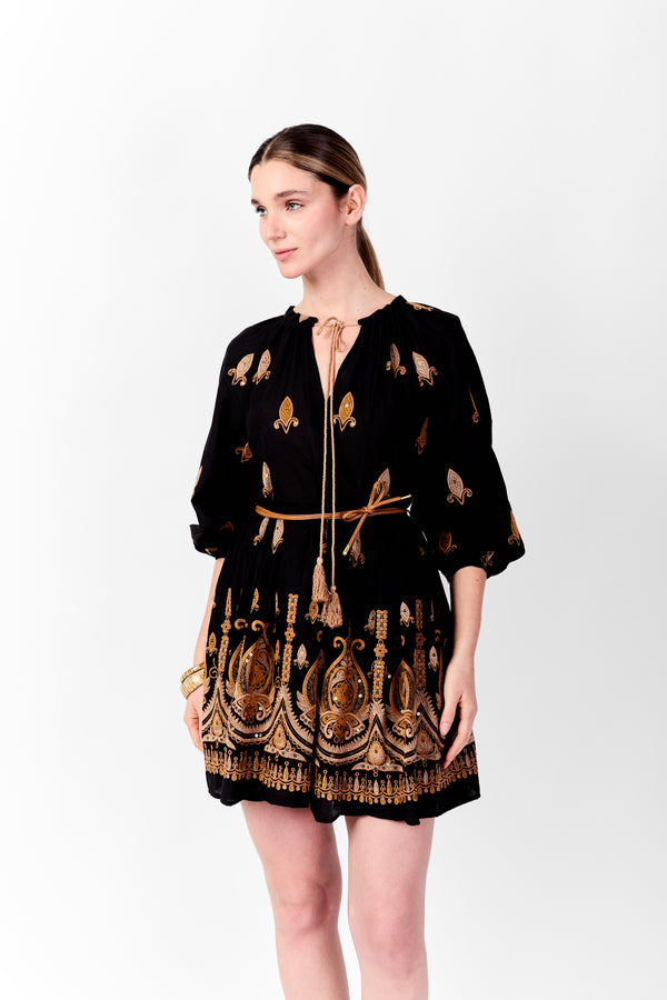 Boho Damasco Mini Dress