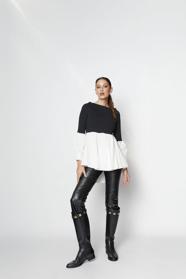 Tensione In leather flare pants